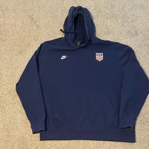 Nike Men's Navy Hoodie with USA Emblem
